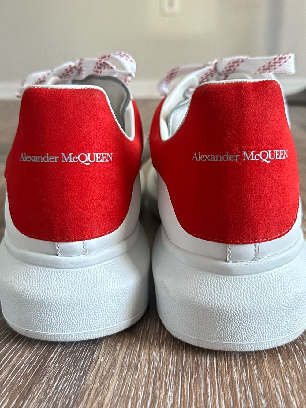 Alexander McQueen White Sneaker with Red Trim - Picture 4 of 14